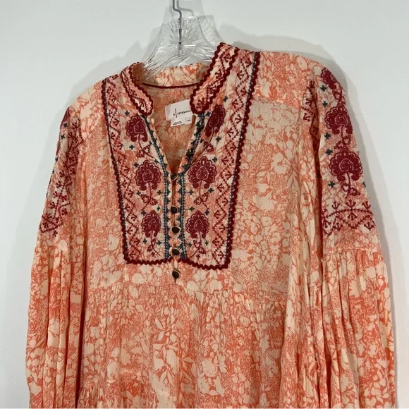 Anthropologie Claudia Embroidered Tunic Size XS Petite - Picture 3 of 8